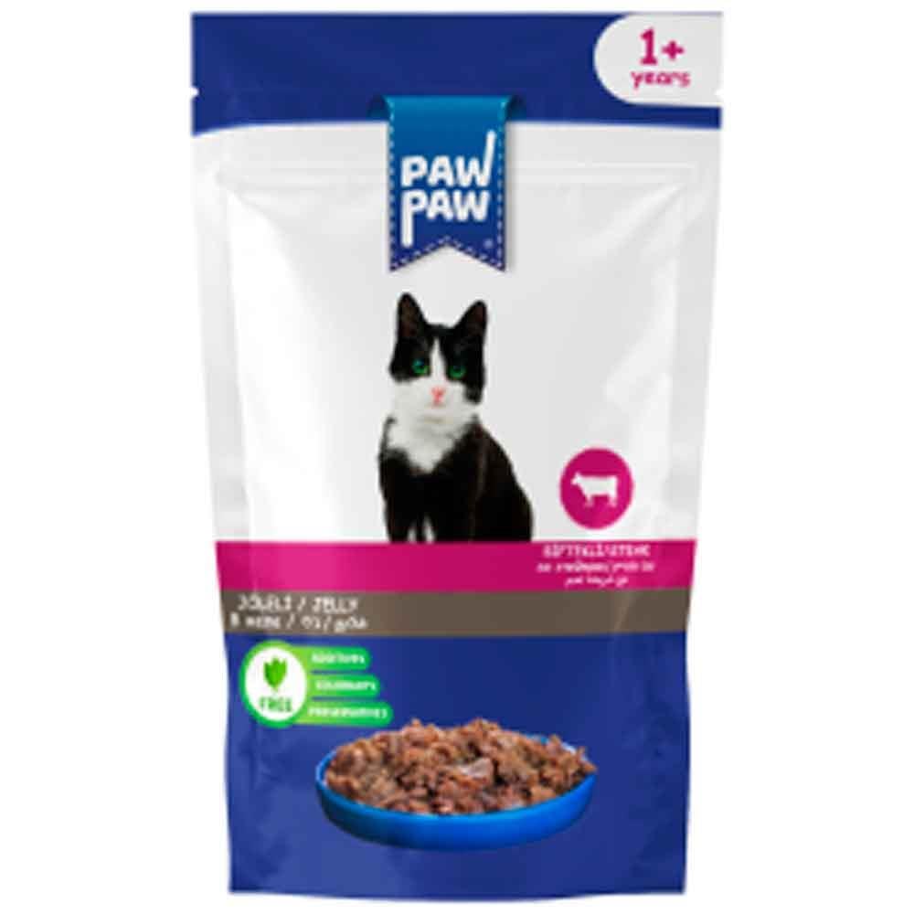 Paw Paw Kedi Yaş Mama Biftekli 85 Gr 8681692100722 Amazon Pet Center