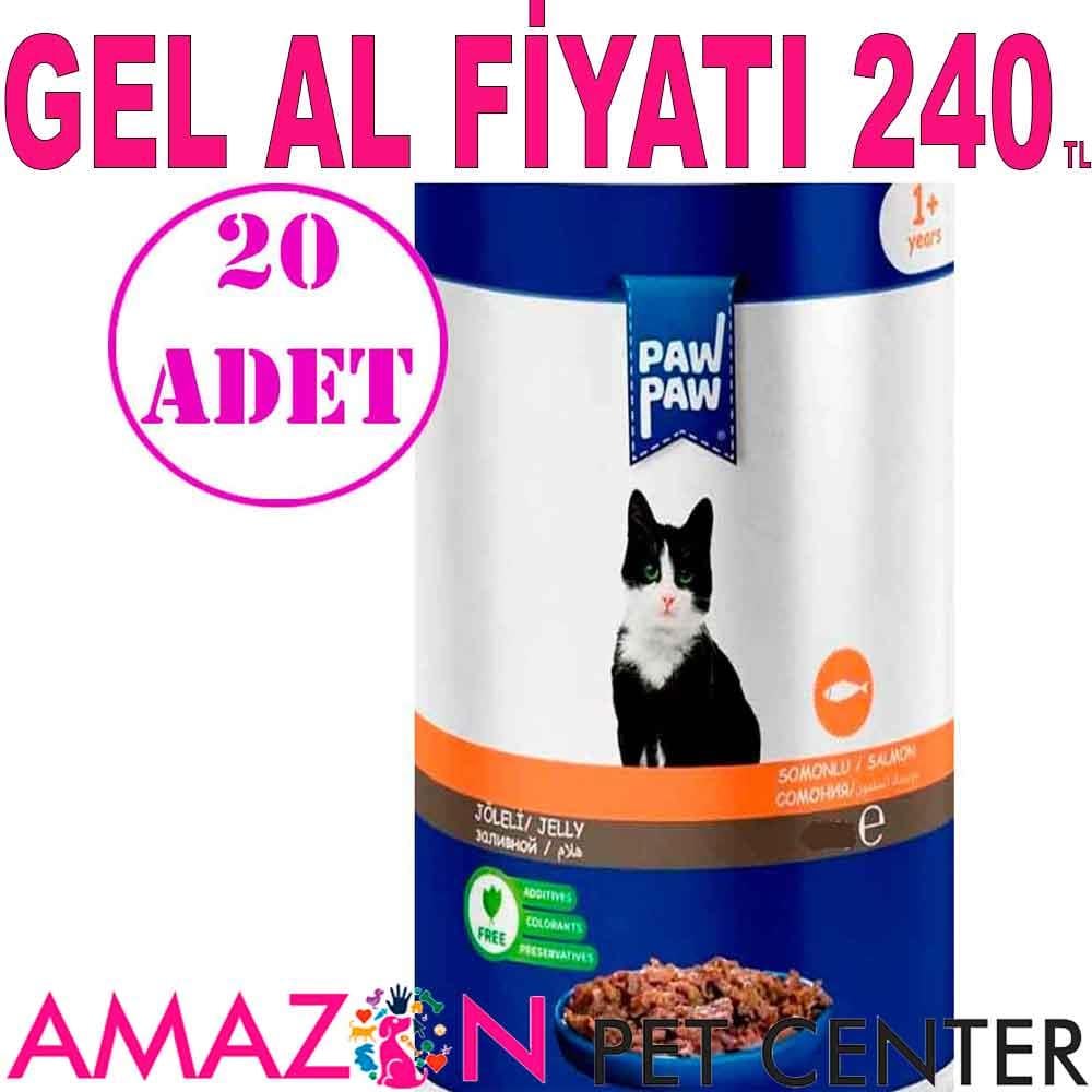 Paw Paw Somonlu Kedi Yaş Maması 85 Gr 20 AD 21826009 Amazon Pet Center