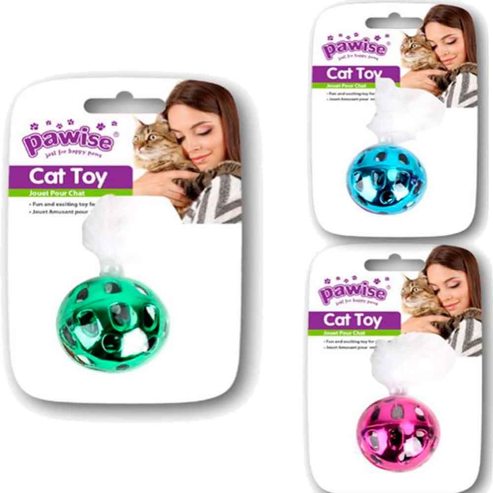 Pawise Çıngıraklı Ve Tüylü Metalik Kedi Oyun Topu 8886467582097 Amazon Pet Center