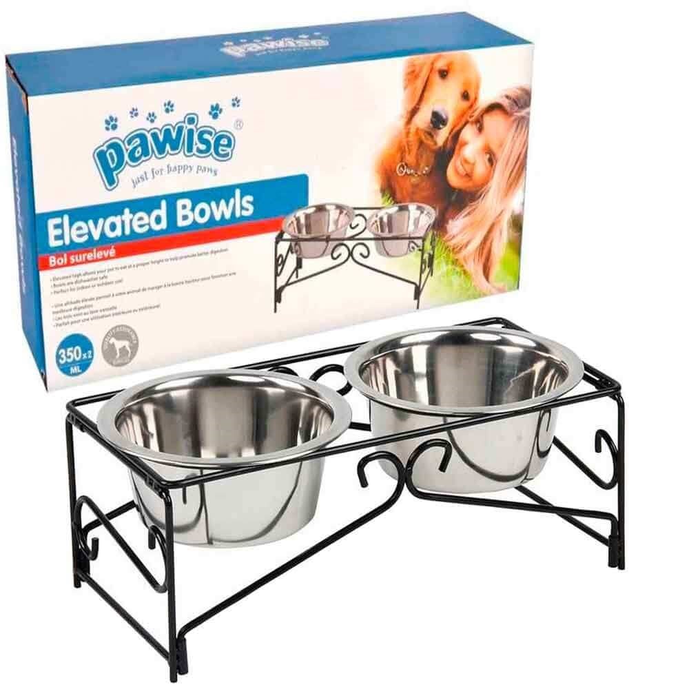 Pawise Metal Ayaklı İkili Mama Kabı 350 Ml x 2 8886467510120 Pawise Kedi İkili Mama Ve Su Kapları Amazon Pet Center