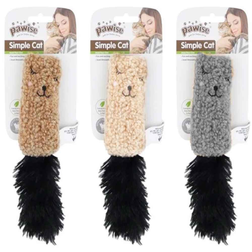 Pawise Tüylü Peluş Kedi Oyuncağı 20 cm 8886467582547 Pawise Kedi Oyuncakları Amazon Pet Center