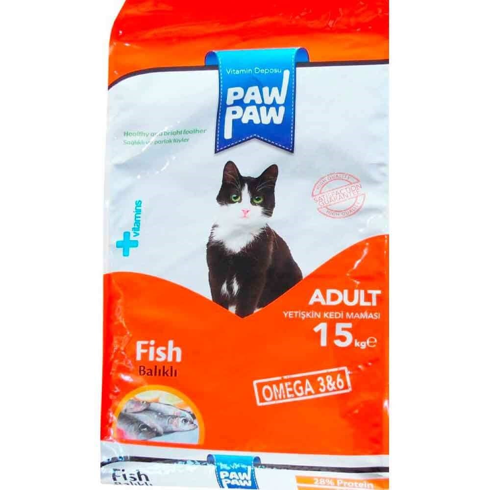 PAWPAW Balıklı Yetişkin Kedi Maması 15 KG 8681692100289 Pawpaw Yetişkin Kedi Mamaları Amazon Pet Center