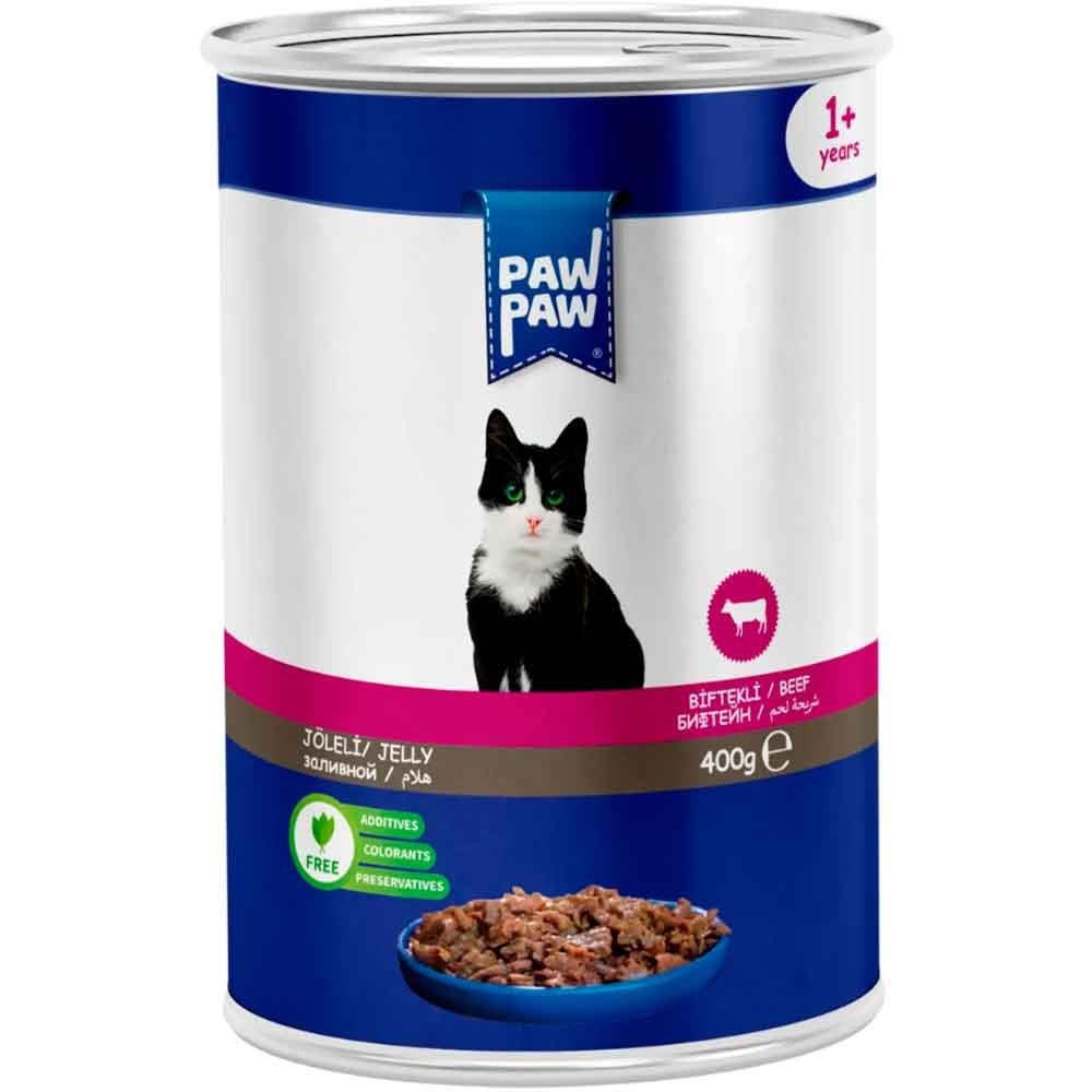 Pawpaw Kedi Konserve Maması Sığır Etli Soslu 400 Gr 8681692801018 Amazon Pet Center