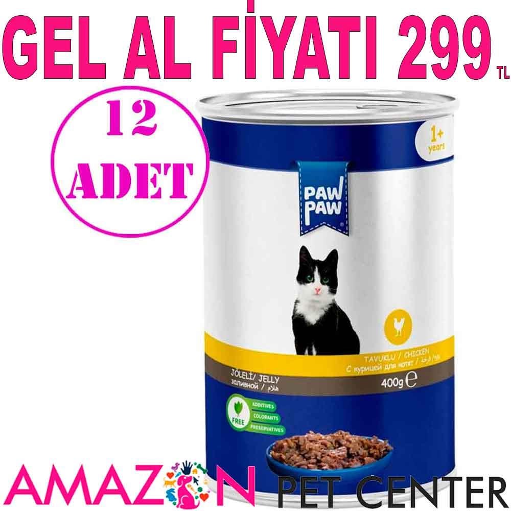 Pawpaw Tavuklu Kedi Konservesi 400 Gr 12 AD 21800009 Amazon Pet Center