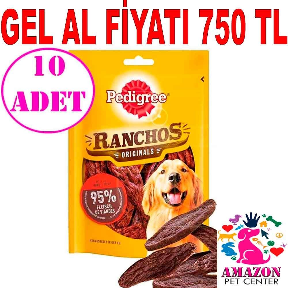 PediGree Ranchos Biftekli Köpek Ödülü 70 gr 10 AD 18748000 Amazon Pet Center