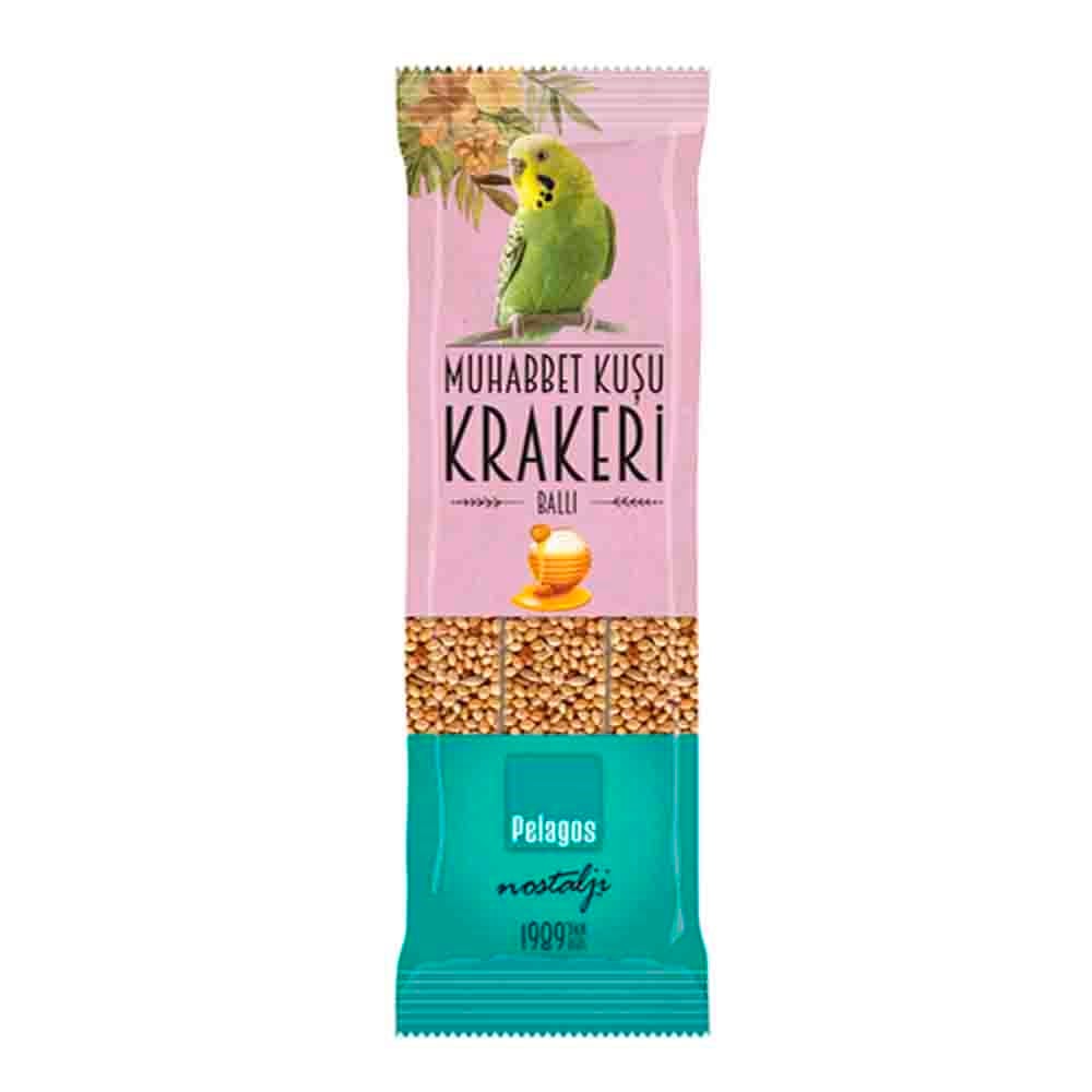 Pelagos Muhabbet Kuşları için Ballı Kraker 3x28 Gr 8680468041641 Amazon Pet Center