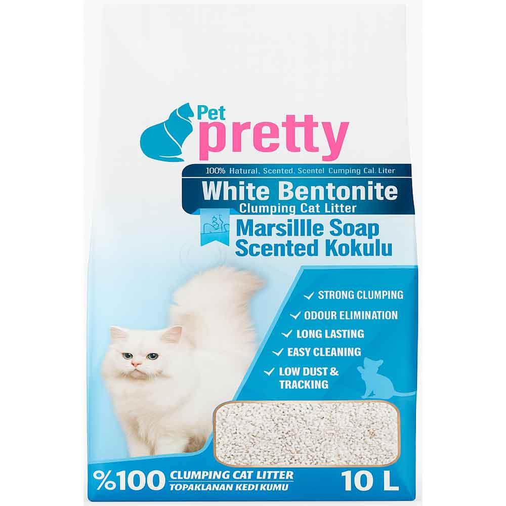 Pet Pretty Marsilya Sabunlu İnce Taneli Kedi Kumu 10 L 8681999486468 Amazon Pet Center