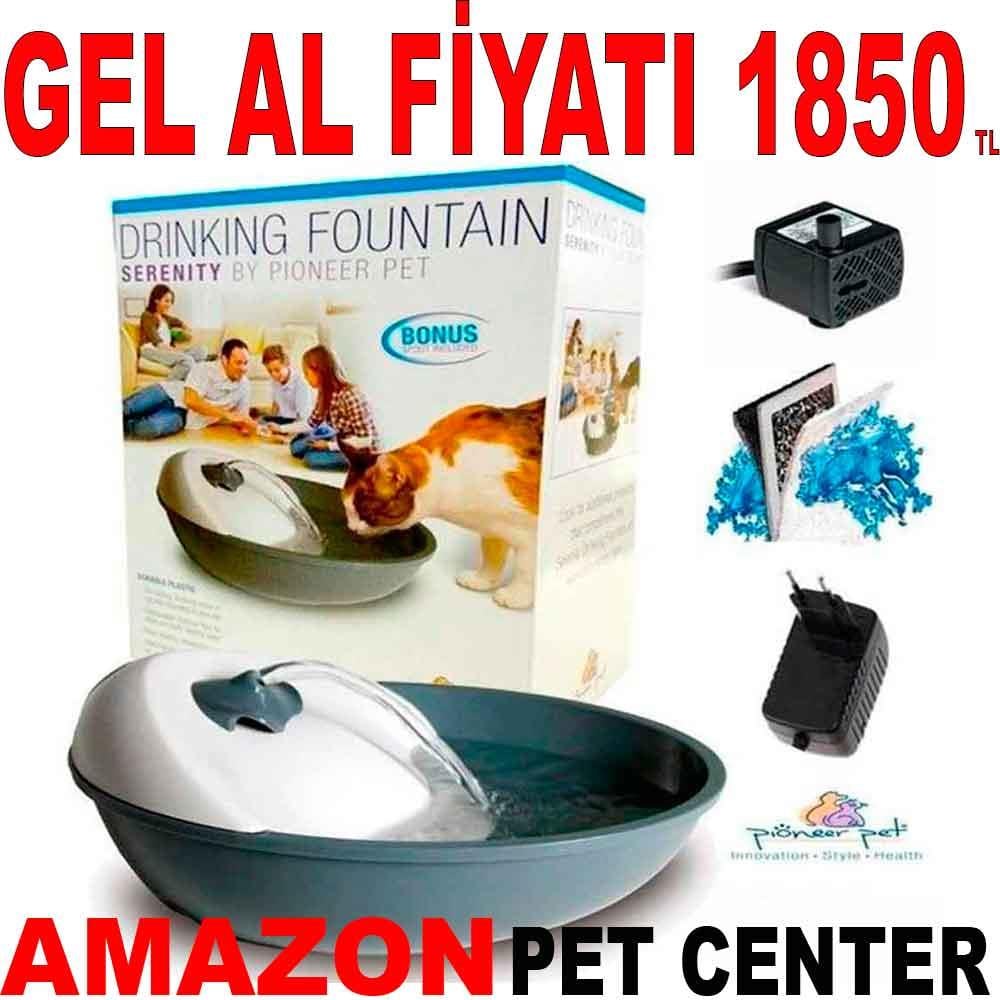 Pioneer Pet Kedi Köpek Otomatik Su Kabı Gri 1,77 Litre 19423005 Amazon Pet Center