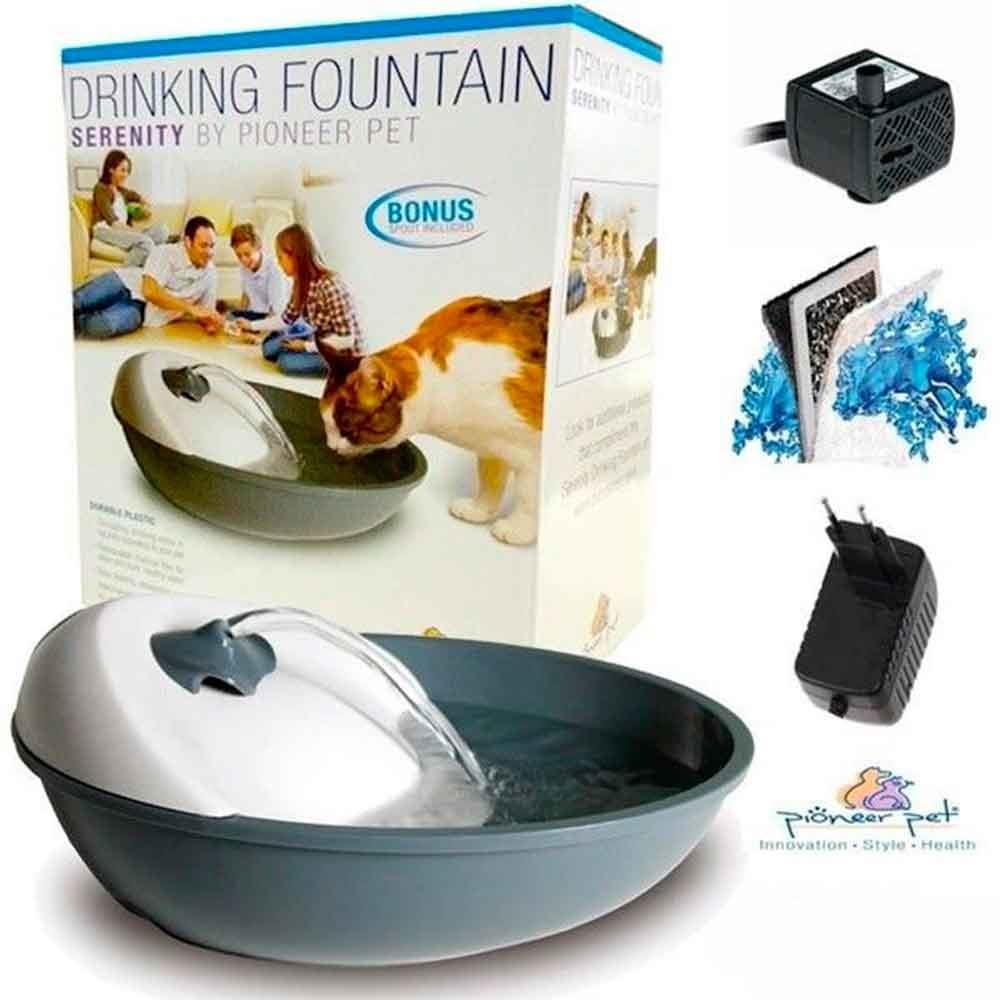Pioneer Pet Kedi Köpek Otomatik Su Kabı Gri 1,77 Litre 898142002620 Amazon Pet Center