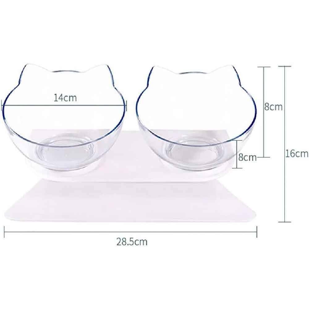 Plastik Şeffaf Kaseli Standlı Mama Ve Su Kabı 19300009 Amazon Pet Center