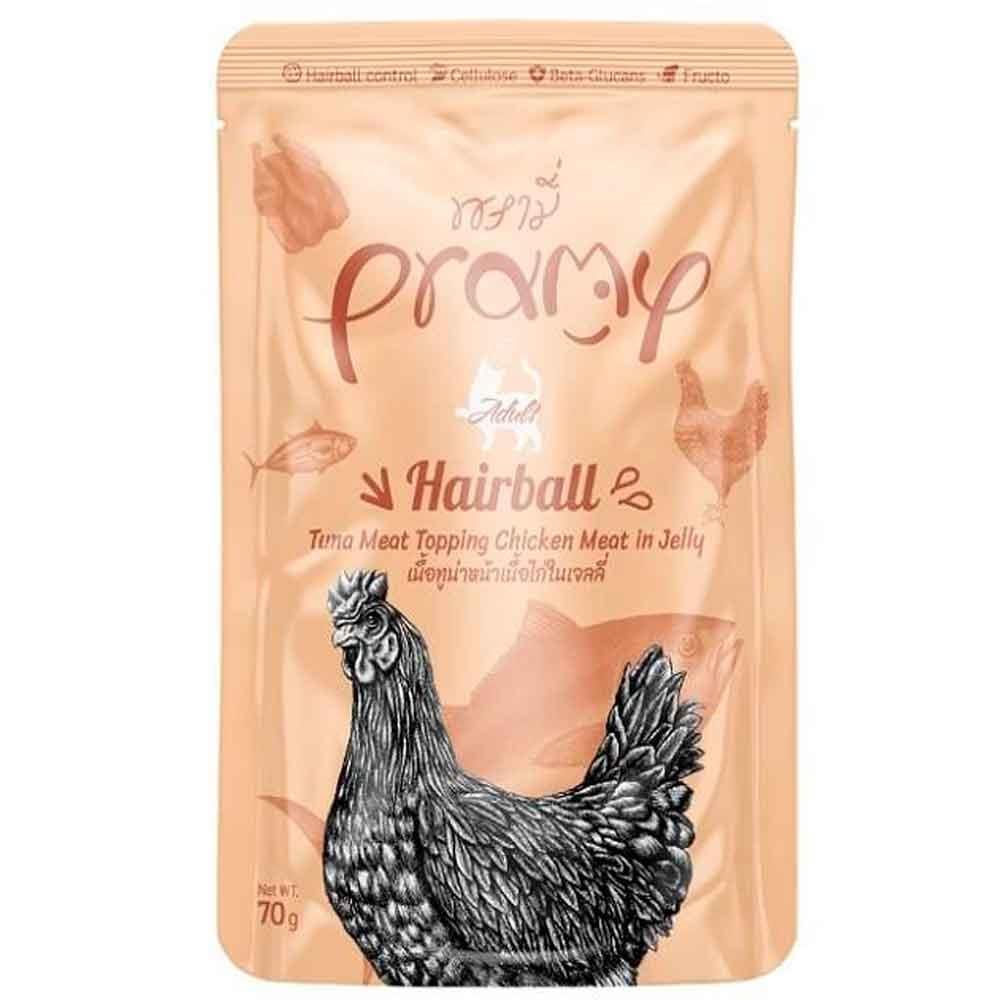 Pramy Hairball Jöle İçinde Ton Balıklı ve Tavuk Etli Kedi Konservesi 70 Gr 8859601044270 Amazon Pet Center