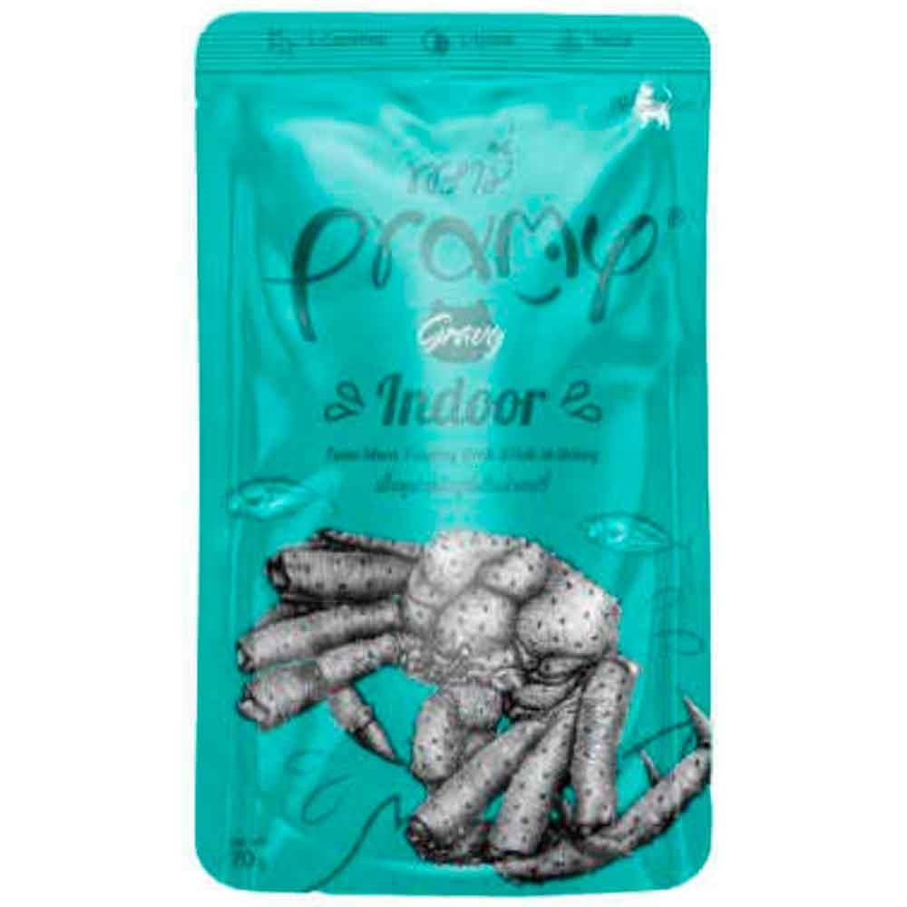 Pramy Indoor Sos İçinde Yengeçli ve Ton Balıklı Yetişkin Kedi Konservesi 70 Gr 2885960104442 Amazon Pet Center