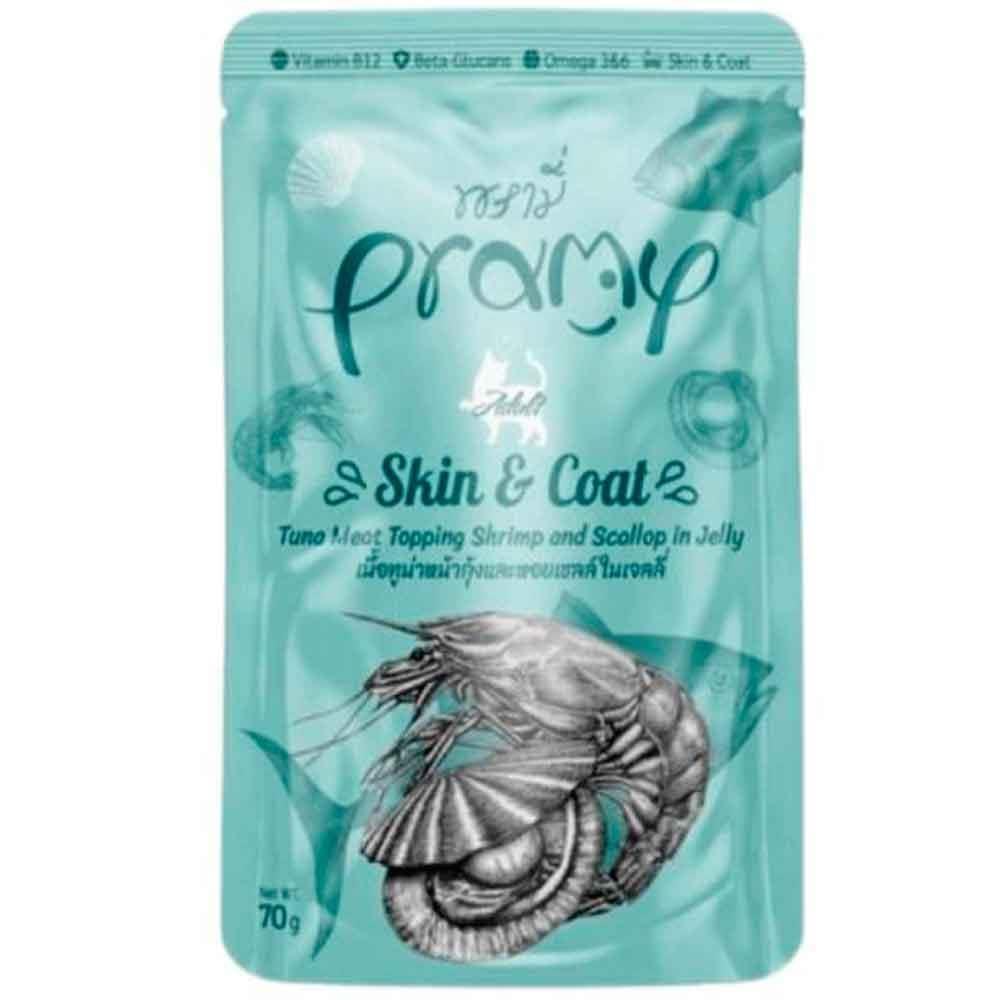 Pramy Jöle İçinde Karidesli Deniz Taraklı ve Ton Balıklı Yetişkin Kedi Maması 70 Gr 8859601044317 Amazon Pet Center