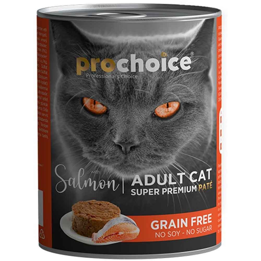Pro Choice Adult Somonlu Kedi Konservesi Pate 400 Gr 8681465602910 Pro Choice Yetişkin Kedi Konserve Mamaları Amazon Pet Center