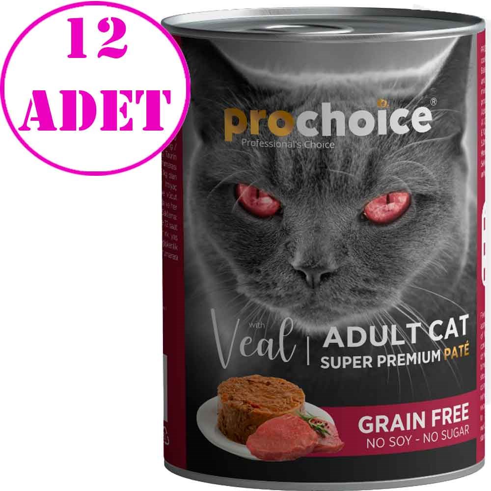 Pro Choice Dana Etli Tahılsız Ezme Yetişkin Kedi Konservesi 400 Gr 12 AD 32129809 Pro Choice Yetişkin Kedi Konserve Mamaları Amazon Pet Center