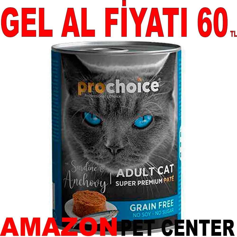 Pro Choice Kedi Konservesi Sardalya ve Hamsili Pate 400 Gr 21657009 Amazon Pet Center