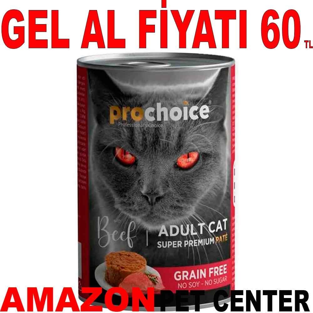 Pro Choice Kedi Konservesi Sığır Etli Pate Yetişkin 400 Gr 21655005 Amazon Pet Center