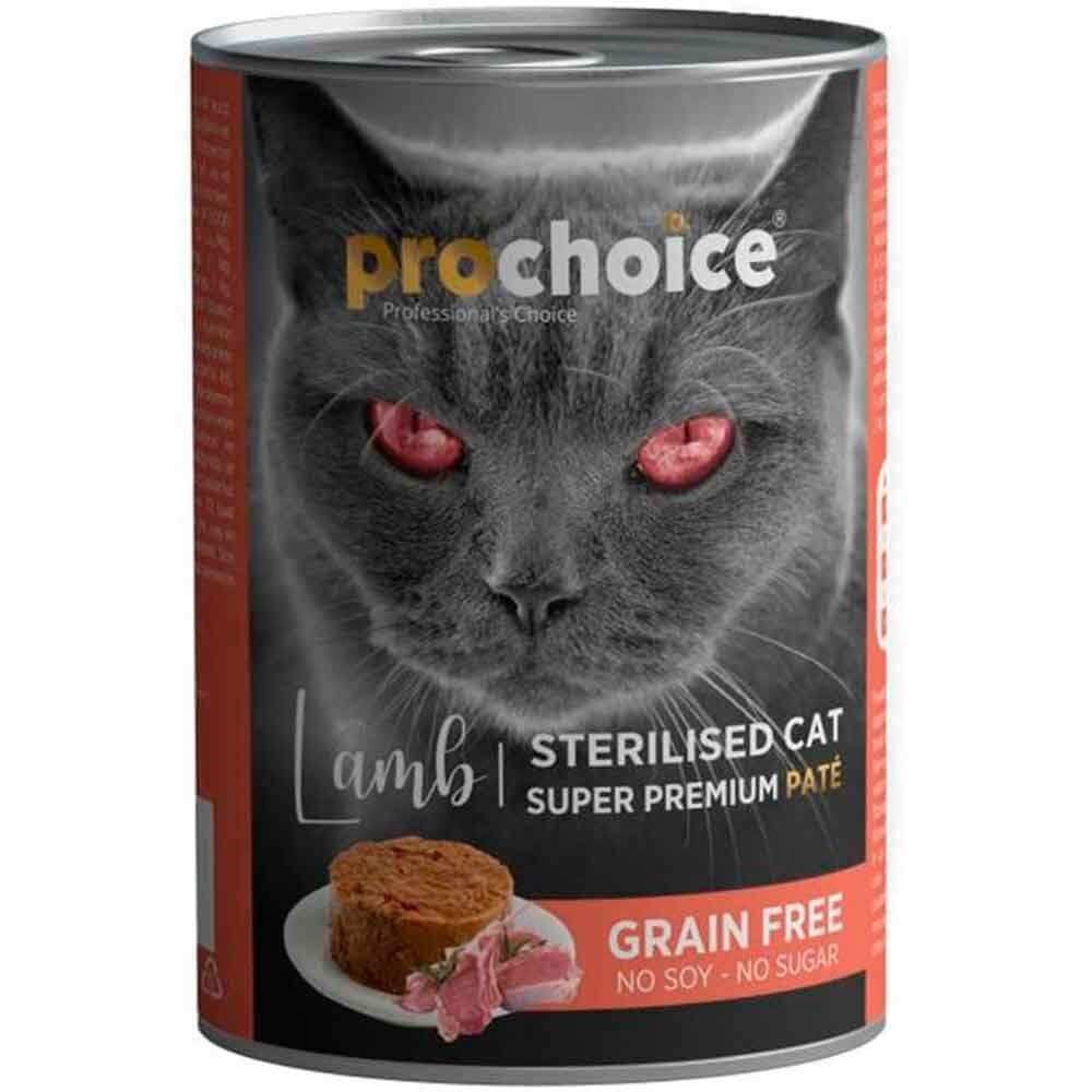 Pro Choice Kuzu Etli Tahılsız Pate Kısır Kedi Konservesi 400 Gr 8681465602958 Pro Choice Yetişkin Kedi Konserve Mamaları Amazon Pet Center