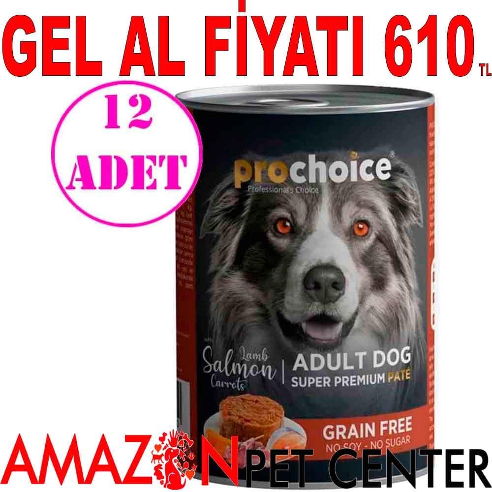Pro Choice Kuzu ve Somonlu Pate Köpek Konservesi 400 Gr 12 AD 19994000 Amazon Pet Center