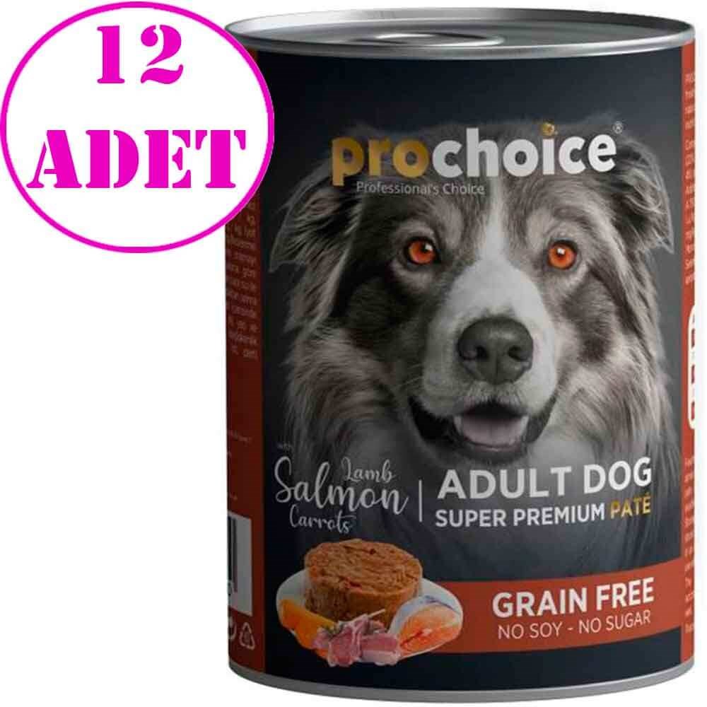 Pro Choice Kuzu ve Somonlu Pate Tahılsız Köpek Konservesi 400 Gr 12 AD 32129915 Pro Choice Yetişkin Köpek Konserveleri Amazon Pet Center