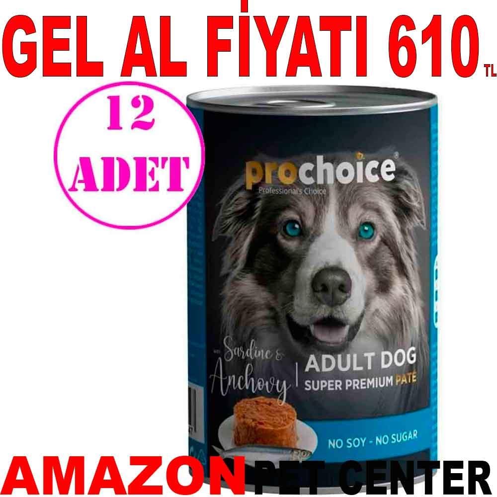 Pro Choice Sardalya ve Hamsili Pate Köpek Konservesi 400 Gr 12 Ad 19995007 Amazon Pet Center