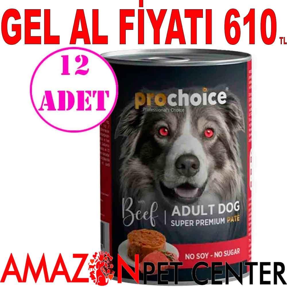 Pro Choice Sığır Etli Püre Köpek Konservesi 400 Gr 12 AD 19066004 Amazon Pet Center