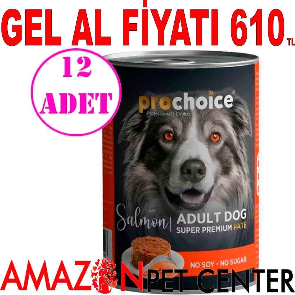 Pro Choice Somonlu Köpek Konservesi Pate 400 Gr 12 AD 19028002 Amazon Pet Center