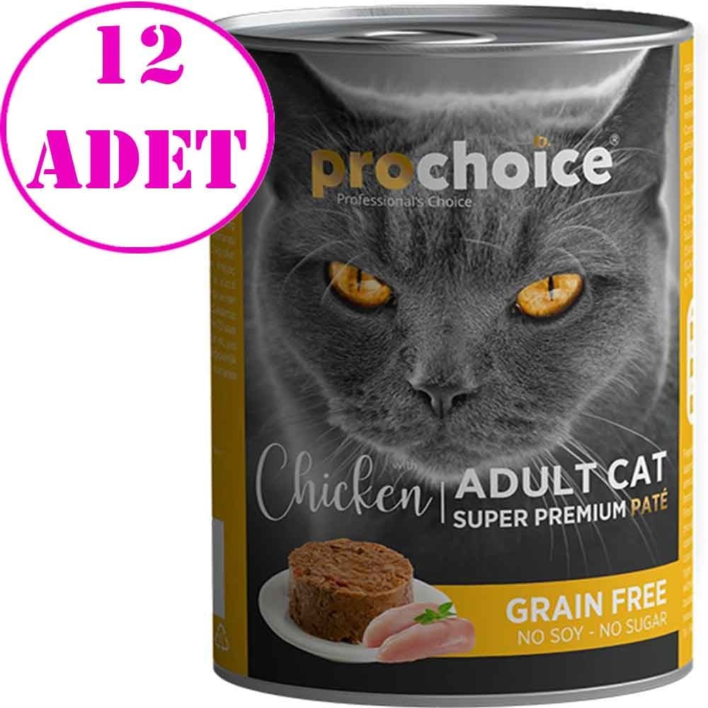 Pro Choice Tavuklu Kedi Konservesi Pate 400 Gr 12 AD 32126006 Pro Choice Yetişkin Kedi Konserve Mamaları Amazon Pet Center