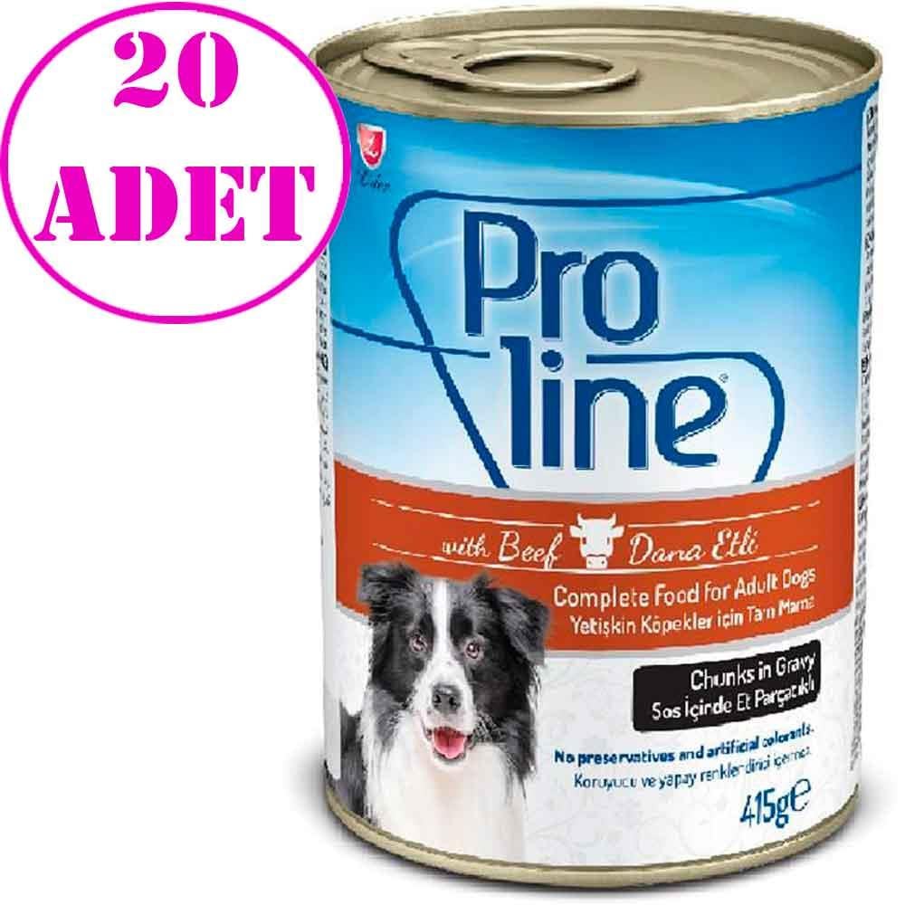 Pro Line Biftekli Yetişkin Köpek Konservesi 415 Gr 20 AD 32122206 Amazon Pet Center