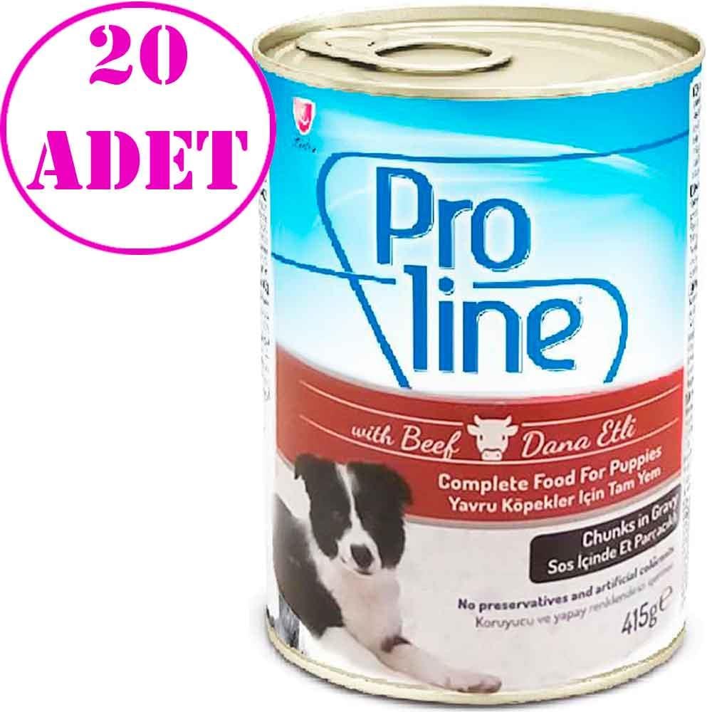 Pro Line Dana Etli Yavru Köpek Konservesi 415 Gr 20 AD 32122220 Amazon Pet Center