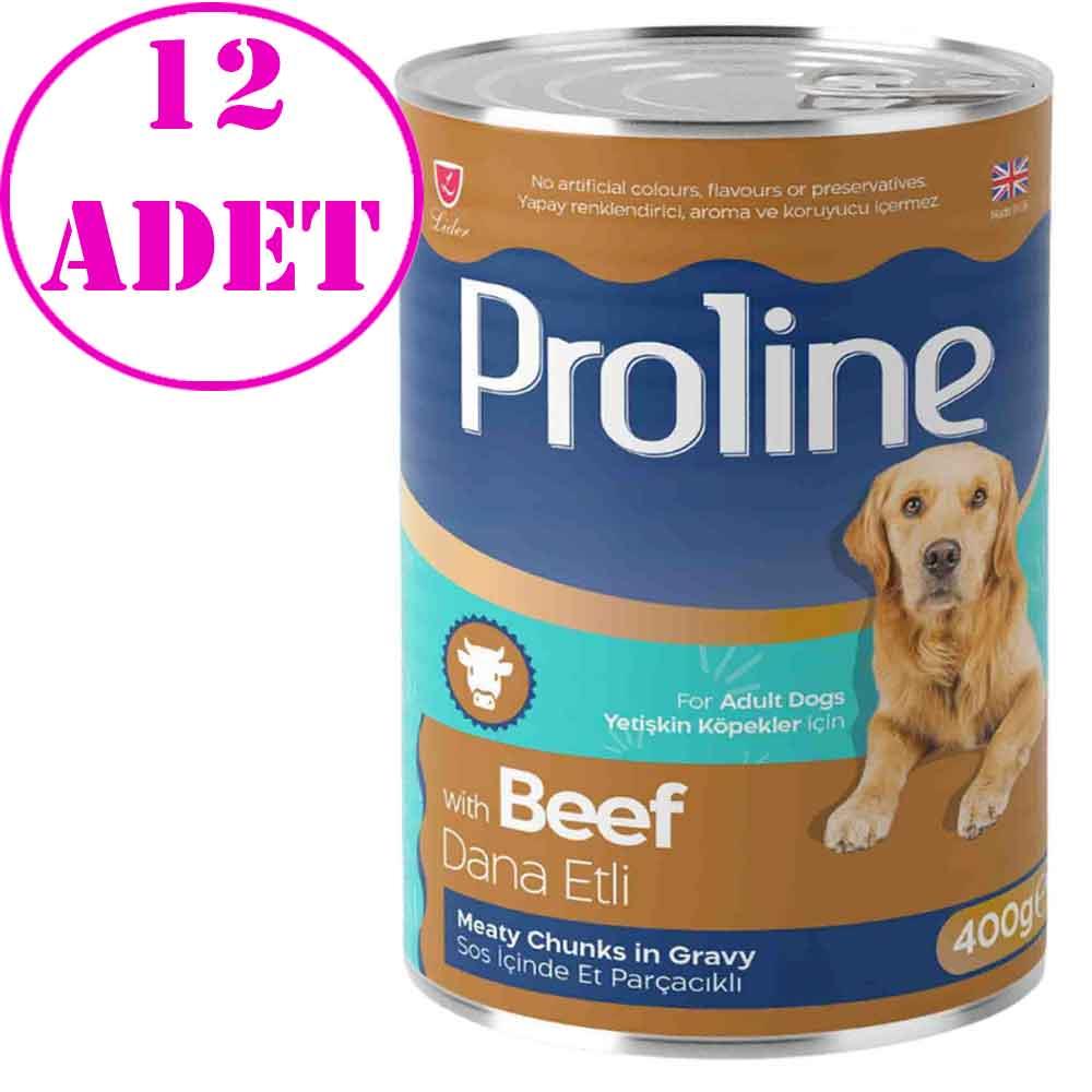 Pro Line Dana Etli Yetişkin Köpek Konservesi 400 Gr 12 AD 20563004 Amazon Pet Center