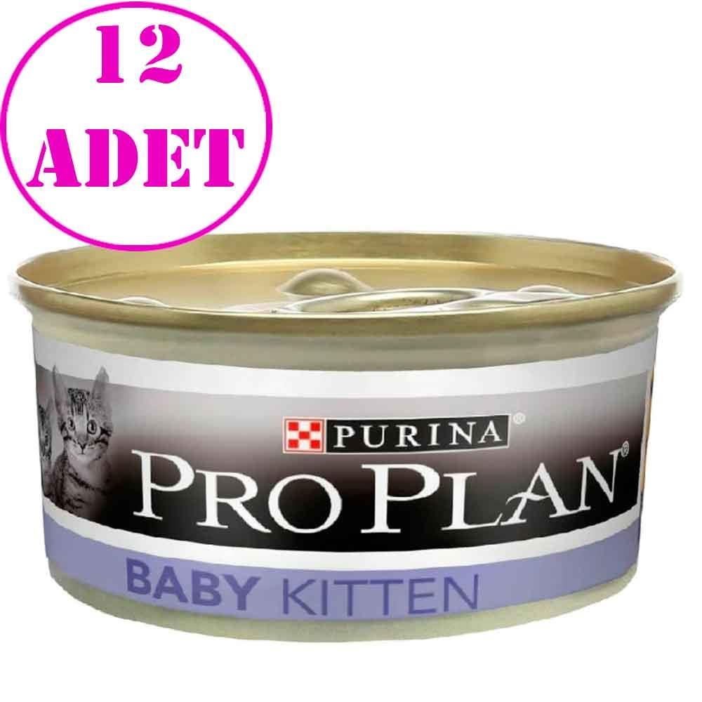 Pro Plan Babycat Tavuklu Yavru Kedi Konservesi 85 gr 12 AD 19502007 Amazon Pet Center