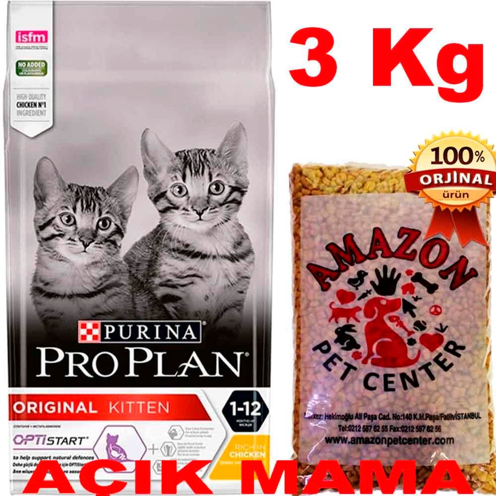 Pro Plan Kitten Tavuklu Yavru Kedi Maması Açık 3 Kg 32117028 Amazon Pet Center
