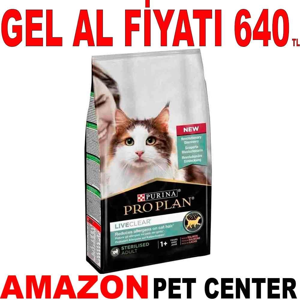Pro Plan LiveClear Somonlu Kısırlaştırılmış Kedi Maması 1,4 kg 19443003 Amazon Pet Center