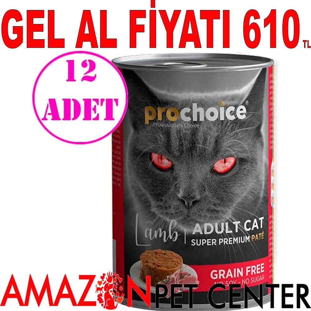 Prochoice Kuzulu Kedi Konservesi Pate 400 Gr 12 AD 18912005 Amazon Pet Center