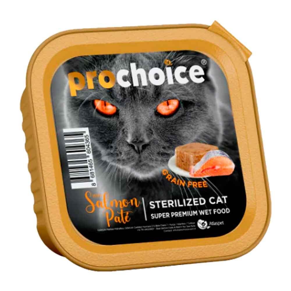 ProChoice Somonlu Tahılsız Ezme Kısırlaştırılmış Kedi Konservesi 100 Gr 8681465604365 Amazon Pet Center