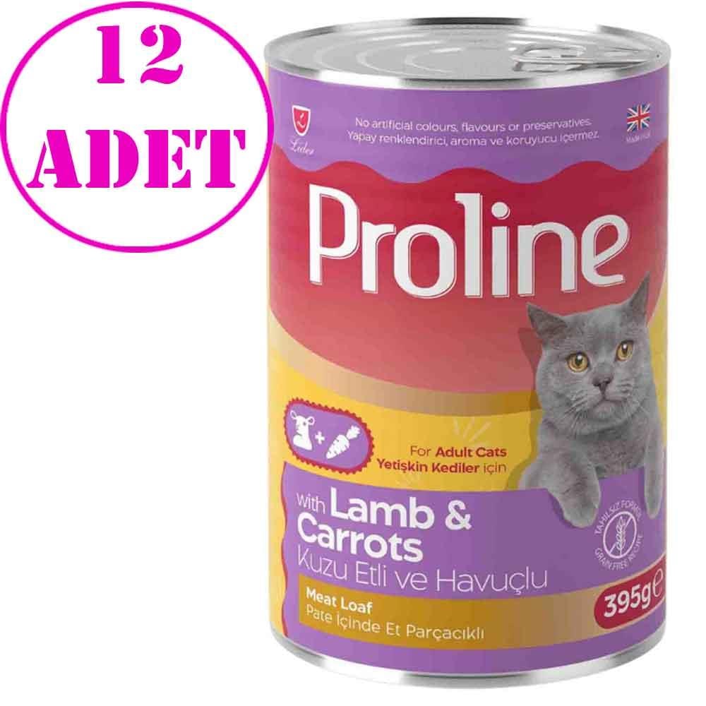 Proline Kedi Konserve Maması Pate Kuzu Etli ve Havuçlu 395 Gr 12 AD 20599003 Amazon Pet Center