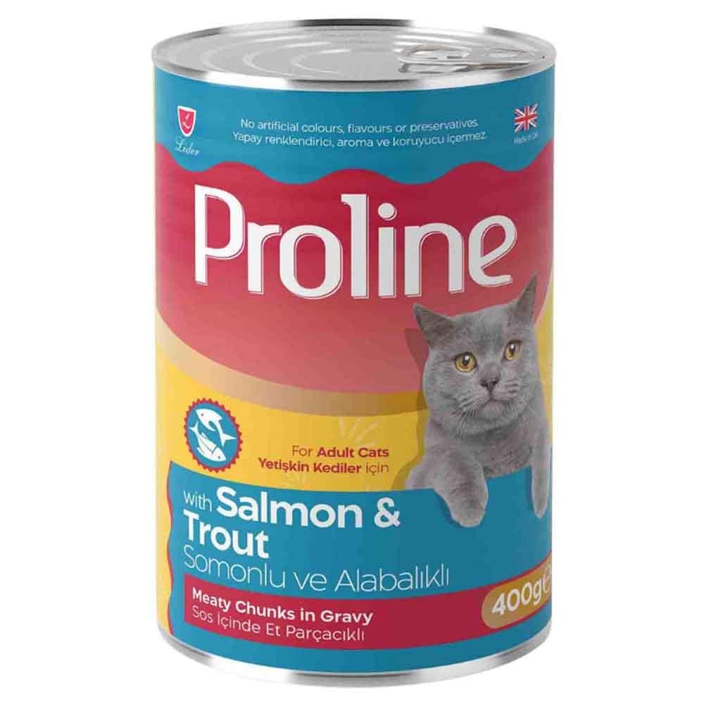 Proline Kedi Konserve Maması Somonlu ve Alabalıklı 400 Gr 8698995032018 Amazon Pet Center