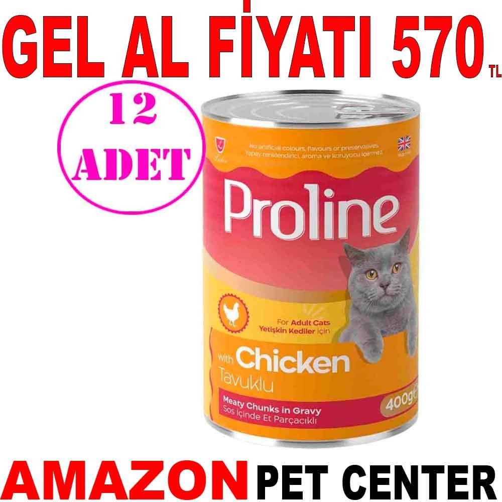 Proline Tavuklu Kedi Konserve Maması 400 Gr 12 AD 20579005 Amazon Pet Center