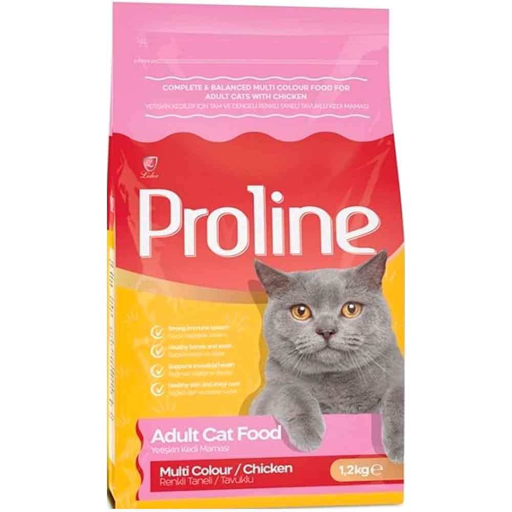 Proline Tavuklu Kedi Maması Renkli Tane 1,2 Kg 8698995030687 Amazon Pet Center
