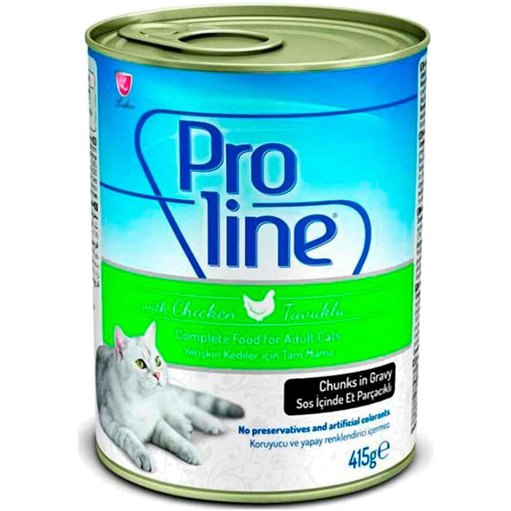 ProLine Tavuklu Yetişkin Kedi Konservesi 415Gr 8698995025010 Pro Line Yetişkin Kedi Konserve Mamaları Amazon Pet Center