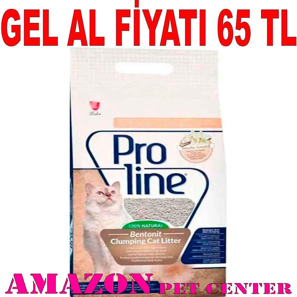 Proline Vanilya Kokulu İnce Taneli Topaklanan Kedi Kumu 5 LT 18930009 Amazon Pet Center