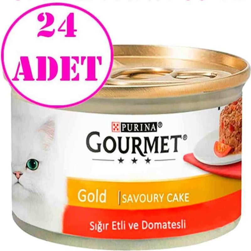 ProPlan Gourmet Sığır Etli Domatesli Kedi Konservesi 85 Gr 24 Ad 32120776 Gourmet Yetişkin Kedi Konserve Mamaları Amazon Pet Center