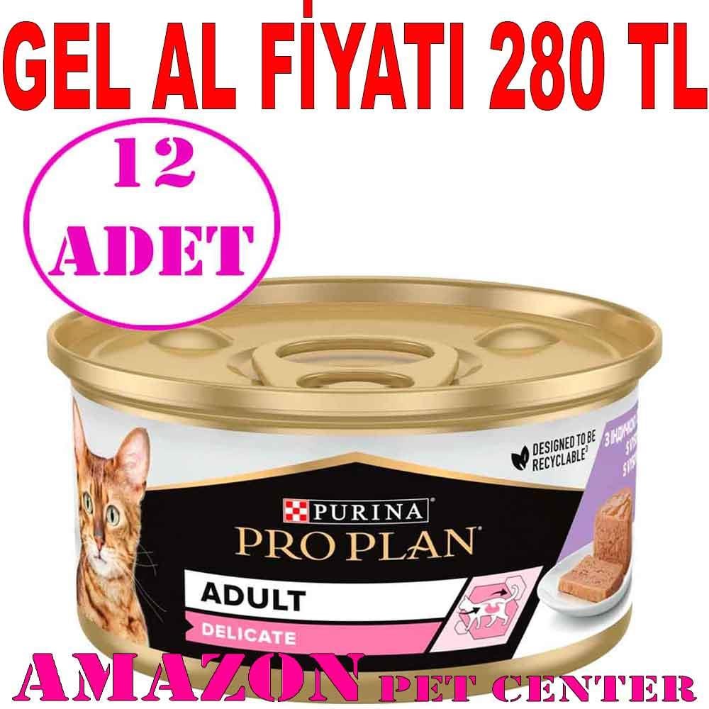 ProPlan Kedi Konservesi Delicate Hindili 85 Gr 12 AD 19507002 Amazon Pet Center