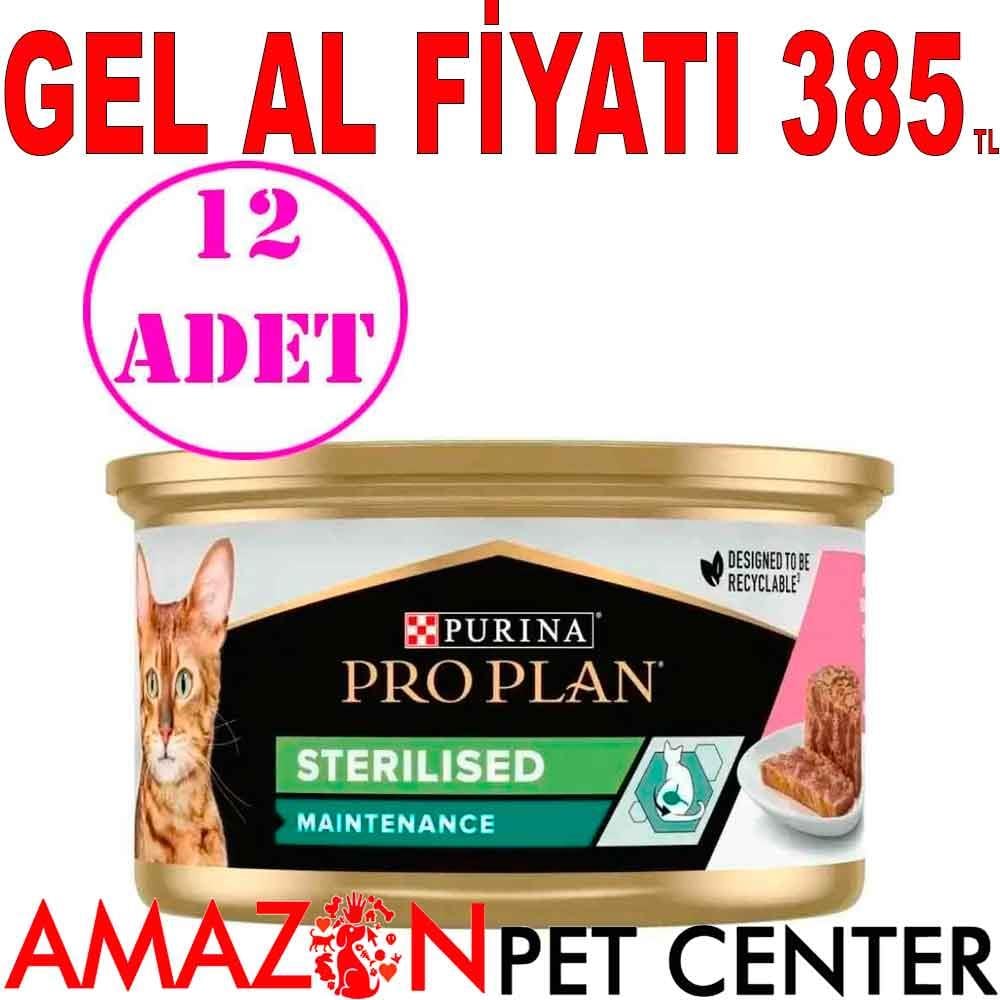 Proplan Kedi Konservesi Ton ve Somonlu Kısırlaştırılmış 85 Gr 12 AD 19501000 Amazon Pet Center