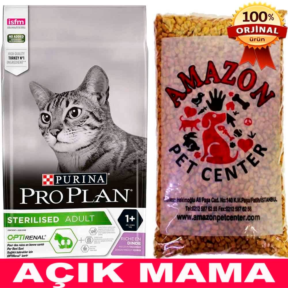 Proplan Sterilised Hindili Kedi Maması Açık 1 Kg 32102505 Pro Plan Açık Kedi Maması Amazon Pet Center