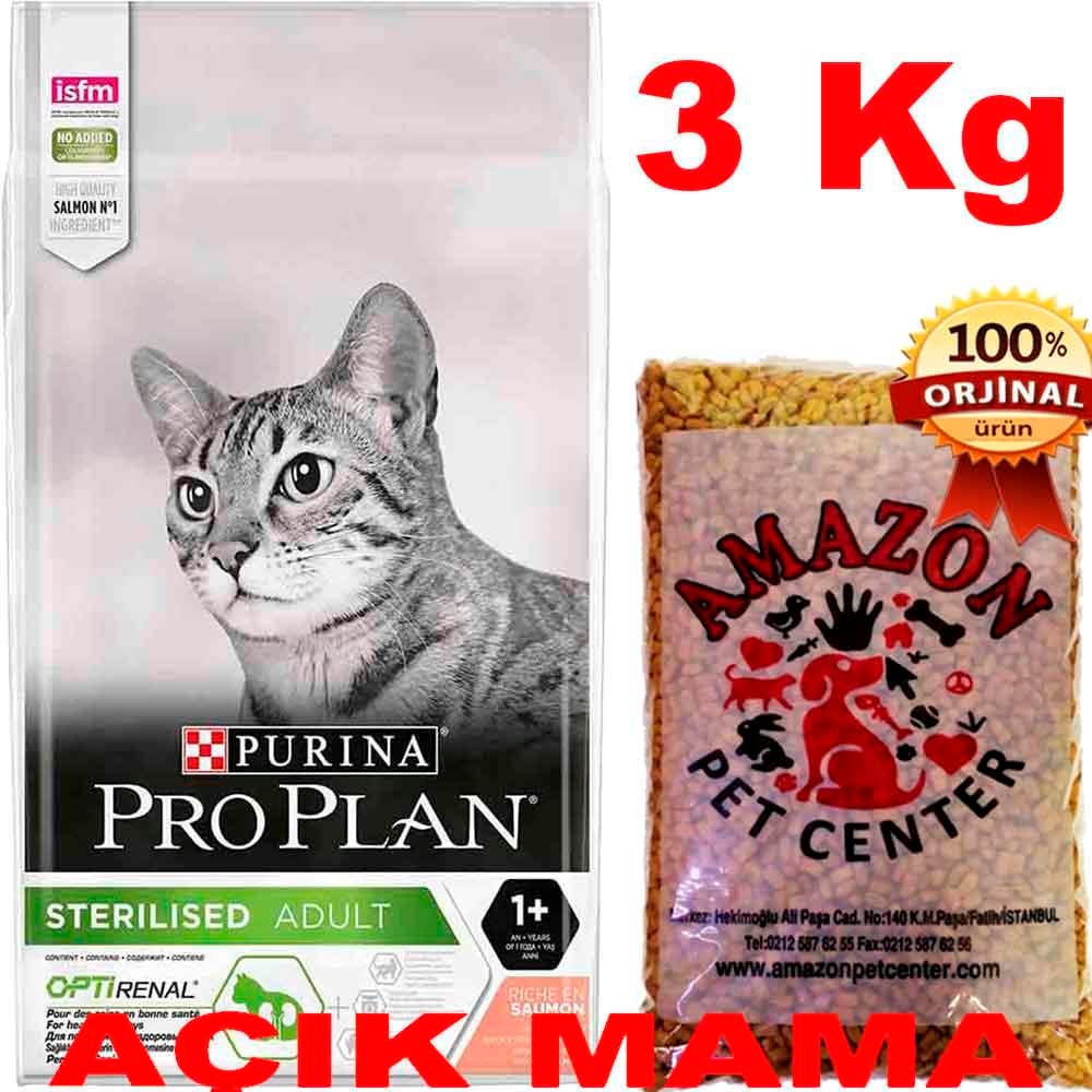 Proplan Sterilised Somonlu Açık Kedi Maması 3 Kg 32116984 Amazon Pet Center