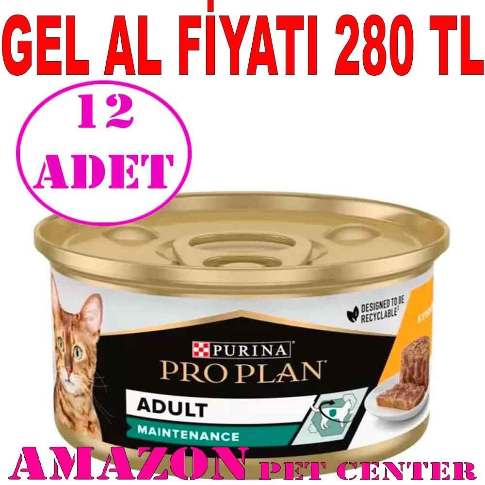 ProPlan Tavuklu Sebzeli Kedi Konservesi 85 Gr 12 AD 19505008 Amazon Pet Center