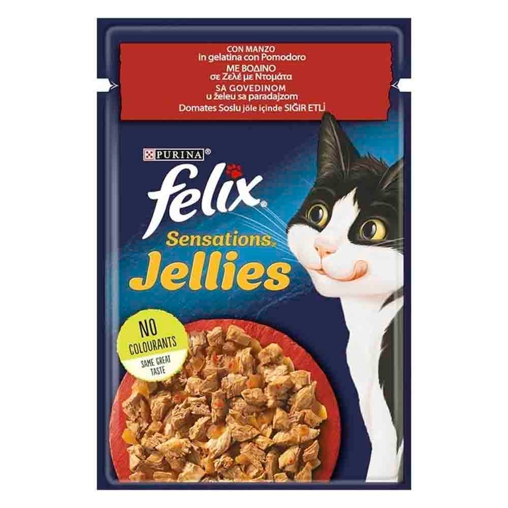 Purina Felix Sığır Eti ve Domates Soslu Yaş Kedi Maması 85 Gr 7613287484826 Amazon Pet Center