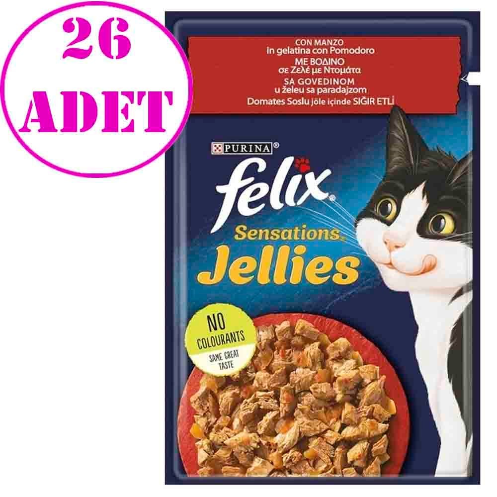 Purina Felix Sığır Eti ve Domates Soslu Yaş Kedi Maması 85 Gr 26 AD 7613287484826 Amazon Pet Center
